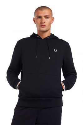 Fred Perry Batai - Fred Perry džemperis su gobtuvu laivynas vyrų PXR4PH386 drabužių