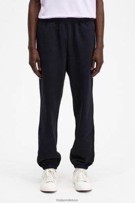 Fred Perry Batai - Fred Perry kišeninės detalės prakaito kelnaitės juodas vyrų PXR4PH55 drabužių