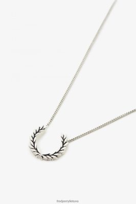 Fred Perry Batai - Fred Perry laurų vainiko karoliai metalinis sidabras unisex PXR4PH109 priedai