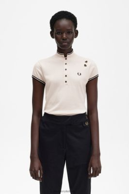 Fred Perry Batai - Fred Perry megzti marškiniai pieno rožinė moterų PXR4PH674 drabužių