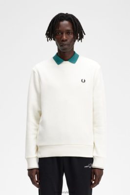 Fred Perry Batai - Fred Perry megztinis su įgula kaklu ekru vyrų PXR4PH425 drabužių