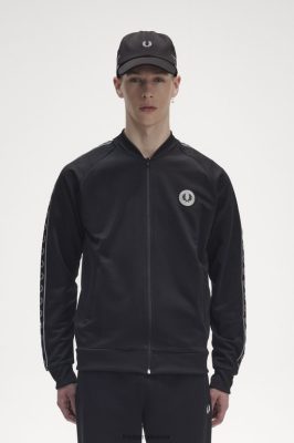 Fred Perry Batai - Fred Perry Šviesą atspindinti bomber kaklo striukė juodas vyrų PXR4PH16 drabužių