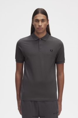 Fred Perry Jackets - Fred Perry 6000 m gunmetal/juoda vyrų PXR4PH303 drabužių