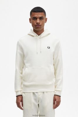 Fred Perry Jackets - Fred Perry džemperis su gobtuvu ekru vyrų PXR4PH397 drabužių