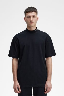 Fred Perry Jackets - Fred Perry firminiai marškinėliai su apykakle juodas vyrų PXR4PH553 drabužių