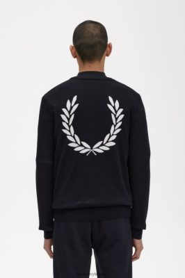 Fred Perry Jackets - Fred Perry grafinis laurų vainiko džemperis juodas vyrų PXR4PH460 drabužių