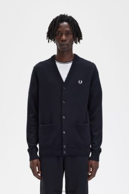 Fred Perry Jackets - Fred Perry klasikinis megztinis juodas vyrų PXR4PH445 drabužių