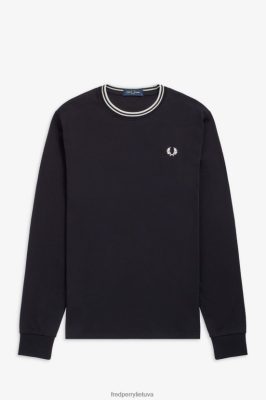 Fred Perry Jackets - Fred Perry marškinėliai su dviem galais juodas vyrų PXR4PH574 drabužių
