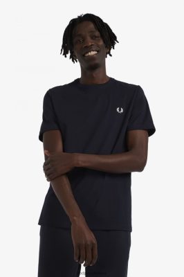 Fred Perry Jackets - Fred Perry marškinėliai su įgulos kaklu laivynas vyrų PXR4PH547 drabužių