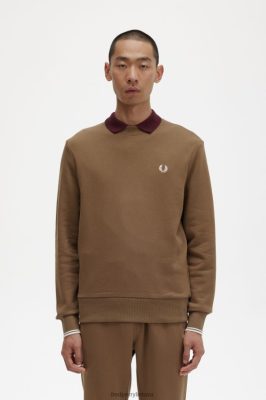 Fred Perry Jackets - Fred Perry megztinis su įgula kaklu tamsintas akmuo vyrų PXR4PH36 drabužių