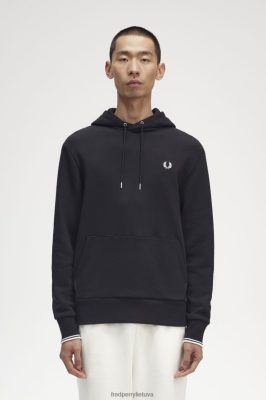 Fred Perry Shorts - Fred Perry džemperis su gobtuvu juodas vyrų PXR4PH396 drabužių