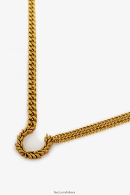 Fred Perry Shorts - Fred Perry dvigubos grandinės laurų vainiko karoliai aukso unisex PXR4PH116 priedai