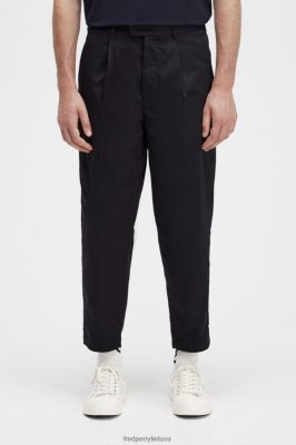 Fred Perry Shorts - Fred Perry karpytos ruoželinės kelnės juodas vyrų PXR4PH47 drabužių