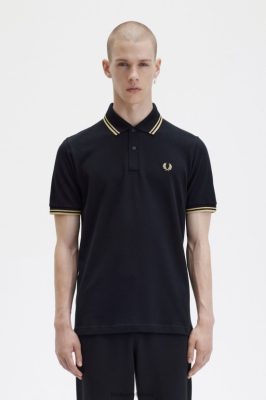 Fred Perry Shorts - Fred Perry m12 juoda/šampanas vyrų PXR4PH284 drabužių