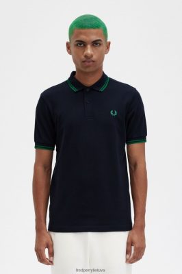 Fred Perry Shorts - Fred Perry m3600 2 marškinėliai tamsiai / žalia vyrų PXR4PH290 drabužių