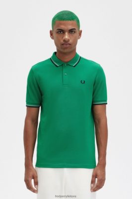 Fred Perry Shorts - Fred Perry m3600 3 marškinėliai žalia/jūržolė/navy vyrų PXR4PH311 drabužių