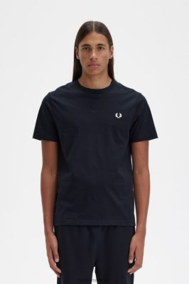 Fred Perry Shorts - Fred Perry marškinėliai su įgulos kaklu juodas vyrų PXR4PH522 drabužių