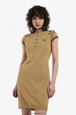 Fred Perry Shorts - Fred Perry megzta metaline suknele aukso moterų PXR4PH618 drabužių