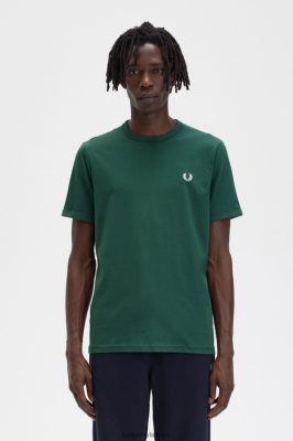 Fred Perry Shorts - Fred Perry ringer marškinėliai gebenės žalia vyrų PXR4PH507 drabužių