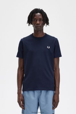Fred Perry Shorts - Fred Perry ringer marškinėliai laivynas vyrų PXR4PH504 drabužių